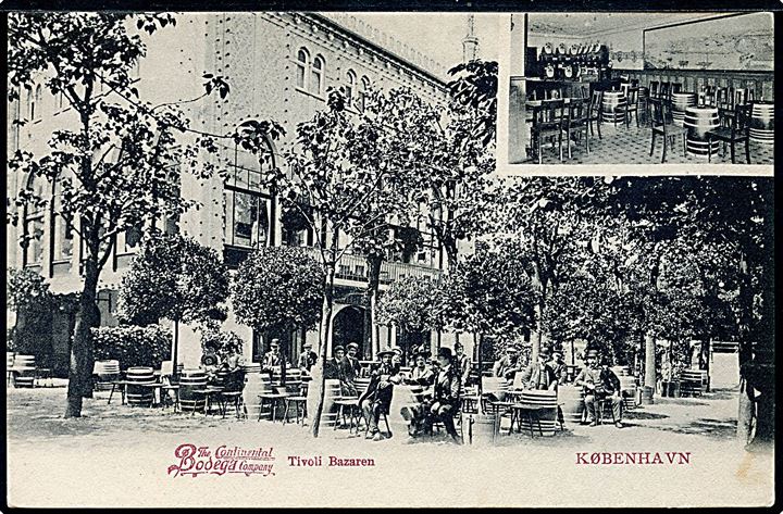 Tivoli. Bazaren. Reklamekort for The Continental Bodega Company. U/no. Kvalitet 8