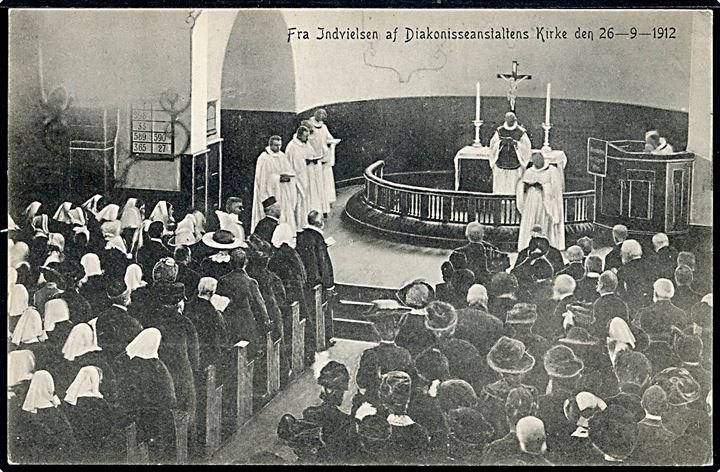 Peter Bangsvej 5B Emmauskirke, Indvielsen af Diskonisse Stiftelsens kirke d. 26.9.1912. N. S. no. 163. Kvalitet 8