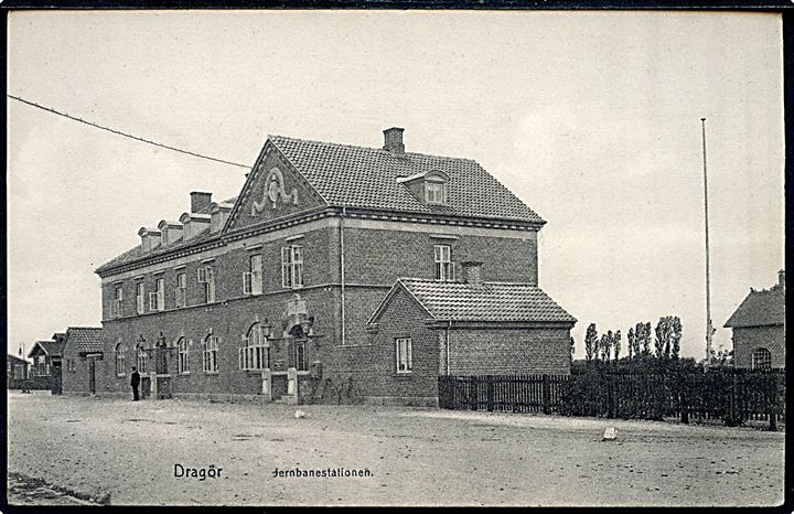 Dragør jernbanestation. Knackstedt & Näther u/no. Kvalitet 8