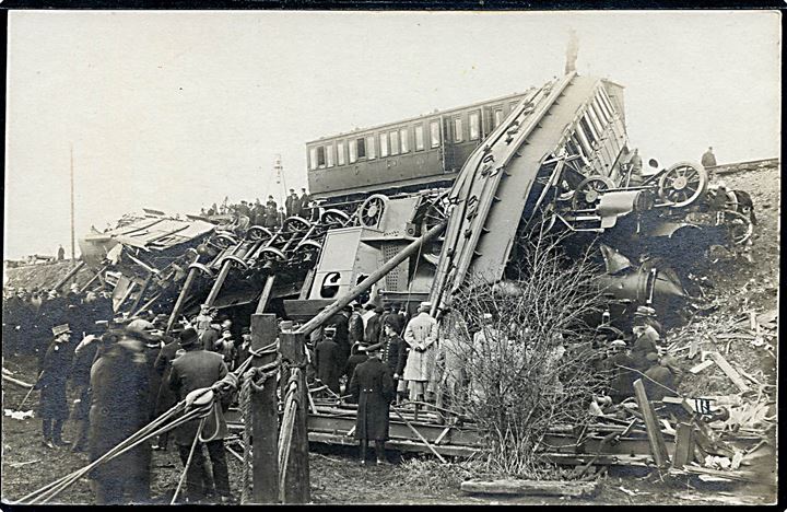Vigerslev-ulykken d. 1.11.1919. Fotokort u/no. Kvalitet 8