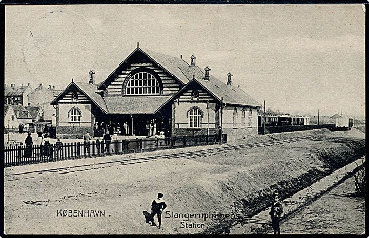 Slangerupbanens station på Lygten. Stenders no. 5724. Kvalitet 8