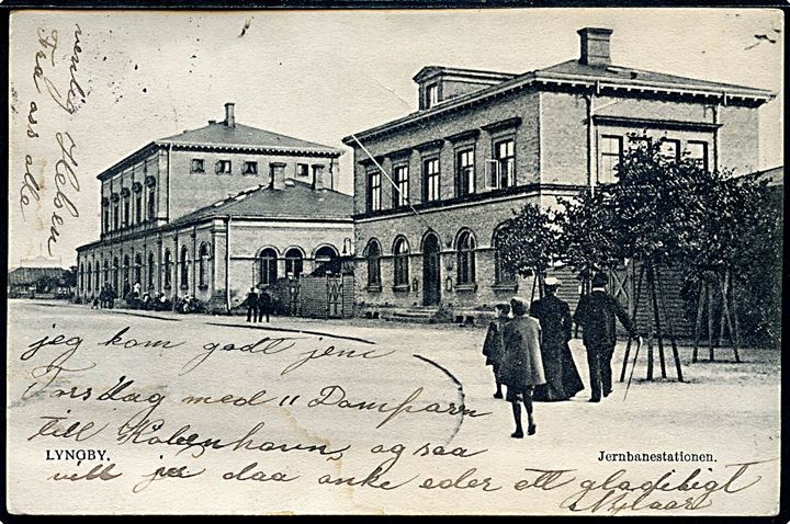 Lyngby jernbanestation. P. Alstrup no. 1703. Kvalitet 7