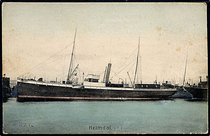 “Heimdal”(I), S/S, Dampskibsselskabet af Bornholm af 1866 på ruten Rønne - København. Stenders no. 9068. Kvalitet 7