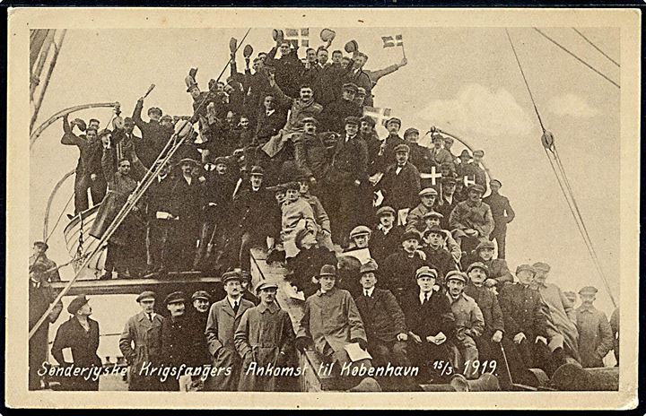 “Primula”, S/S, DFDS med sønderjyske krigsfanger fra England 15.3.1919. Dansk Reklameforlag u/no. Kvalitet 7