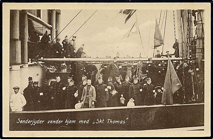 “St. Thomas”, S/S, ØK med sønderjyske krigsfanger fra England el. Frankrig. Dansk Reklameforlag u/no. Kvalitet 7