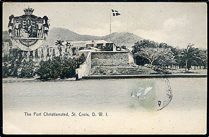 D.V.I., St. Croix, Fort Christiansted. Lightbourn St. Croix no. 14. Kvalitet 7