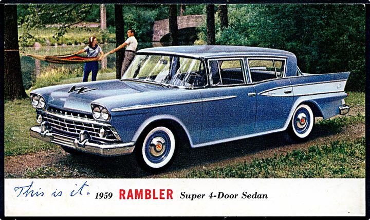 Rambler Super 4-door Sedan 1959. No. AM-59-7019C. Kvalitet 8