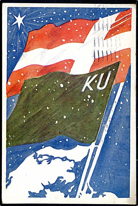 Politik. Konservativ Ungdom (K.U.) julekort 1935. U/no. Kvalitet 7
