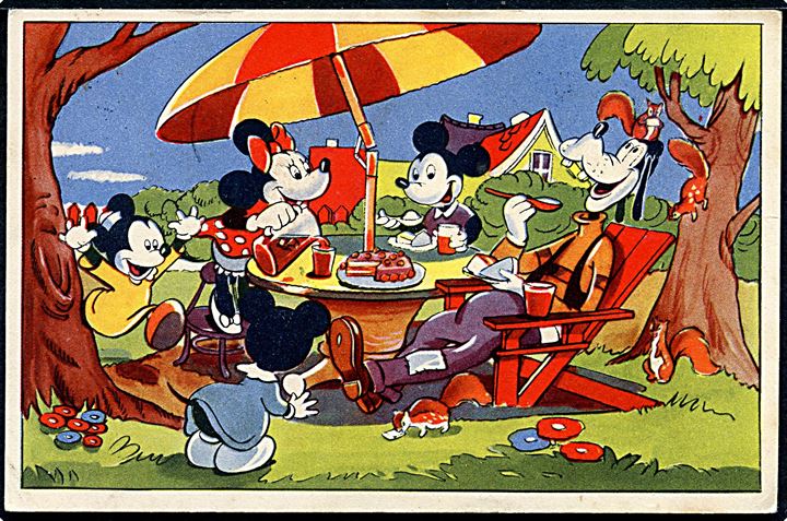 Walt Disney: Mickey og venner i have. Mickey Mouse Corp. Serie 159. Kvalitet 8
