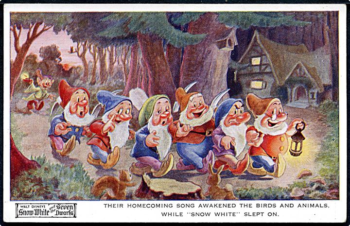 Walt Disney: “De 7 små dværge”, Valentine’s Snow White Seven Dwarfs no. 4301. Kvalitet 8