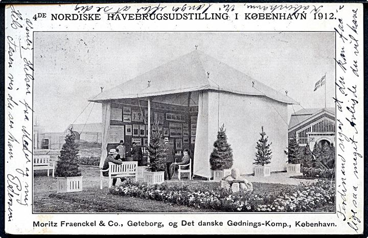 Islands Brygge, 4de nordiske Havebrugsudstilling 1912. Reklamekort for dansk og svensk firma. U/no. Kvalitet 7
