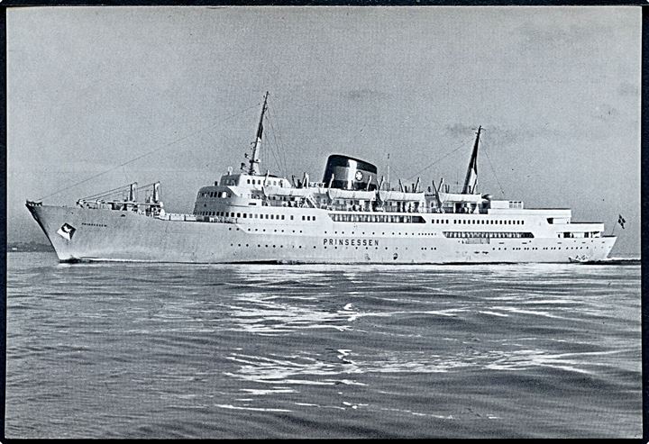 Prinsessen, M/S, DFDS rutebåd på ruten Esbjerg - Newcastle. Reklamekort u/no.
