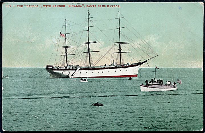 Santa Cruz havn med Balbao og launch Sinaloa. E. H. Michell no. 359.