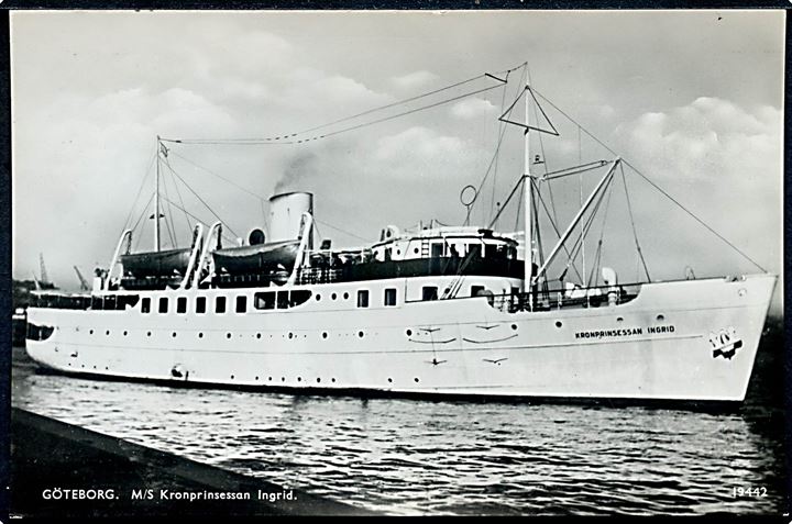 Kronprinsessan Ingrid, M/S, Rederi Ab Göteborg - Frederikshavns Linjen. Pressbyrån no. 19442.