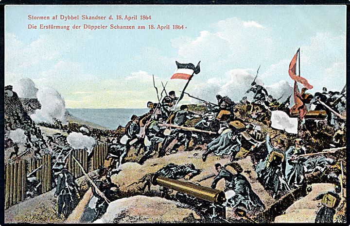 Krigen 1864. Stormen af Dybbøl Skandser d. 18. april 1864. W.B.L.H. no. 3514.