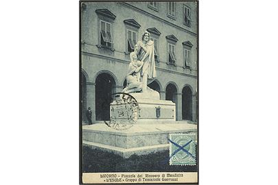 5 c. på billedside af brevkort fra Livorno d. 30.11.1920 til Fristaten Danzig. Usædvanlig destination.
