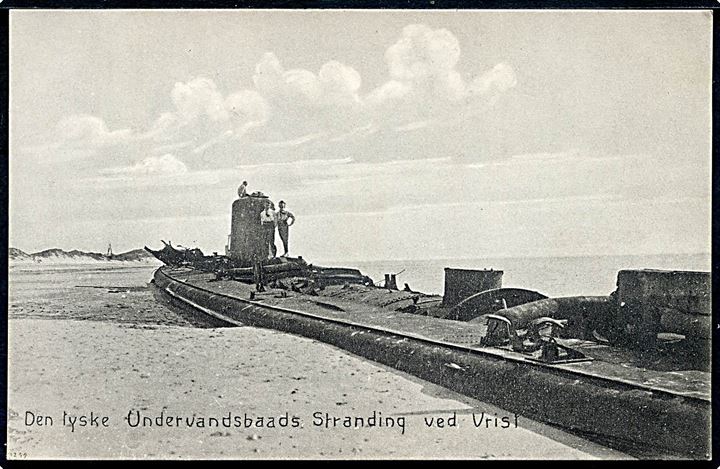Strandet tysk ubåd U20 ved Vrist. P. Hansen u/no.