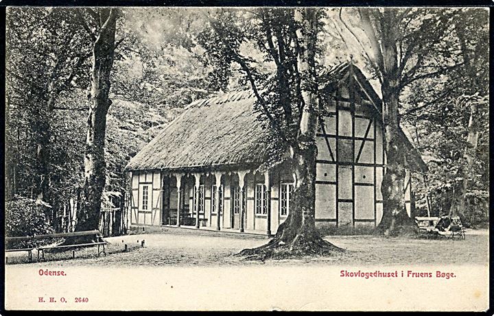 Odense, Skovfogedhuset i Fruens Bøge. H.H.O. no. 2640.