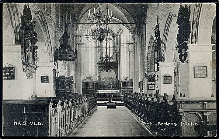 Næstved, interiør fra Sct. Peders kirke. E. Larsen Demuth no. 8251.