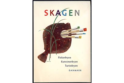 Viggo Vagnby: Skagen Fiskerbyen / Kunstnerbyen / Turistbyen. Efter turistplakat - Einer Nielsen u/no.