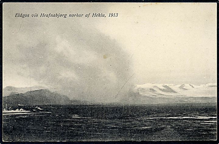 Hrafnabjørg, udbrud ved nord for Hekla i 1913. Norsk Lystryk u/no. 