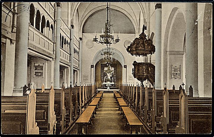 Horsens. Vor frelser kirke set indefra. J. Chr. Petersen no. f 69.