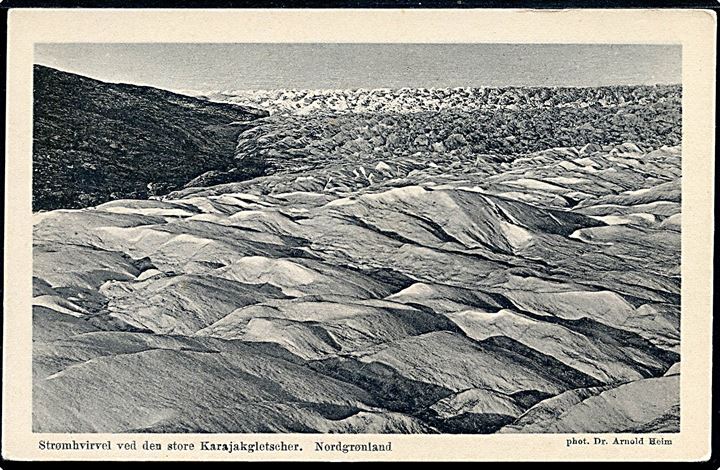 Karajakgletscher i Nordgrønland. Brunner & Co. serie 84 D, no. 11.