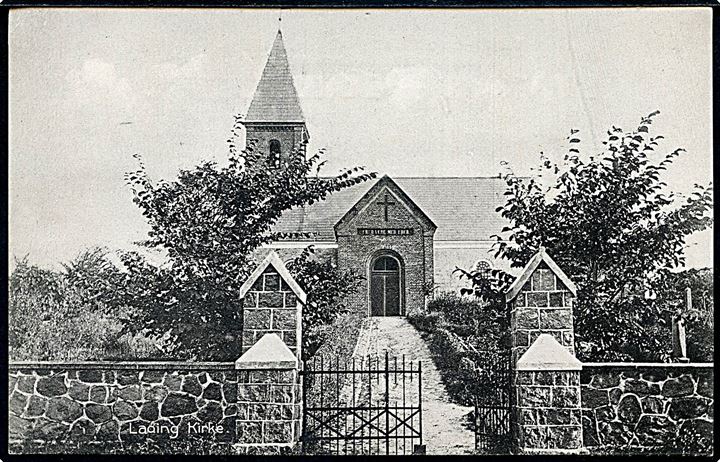 Lading kirke. Stenders no. 7088.