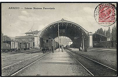 Arezzo. Jernbanestationen. No. 1049.