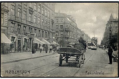 Købh., Falkonéralle med sporvogne no. 26 og 37. Fotograf Orla Bock. Dansk industri no. 21.