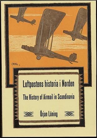 Luftpostens historia i Norden af Örjan Lüning. 1978. SFF Special håndbog no. 10. 352 sider. Uundværlig håndbog for samlere af luftpostforsendelser fra de nordiske lande. Nyt eksemplar.