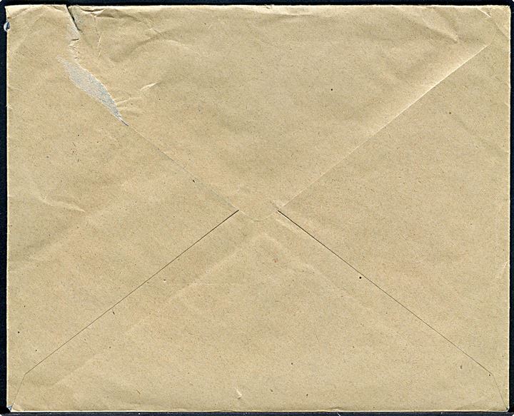 15 øre 1. Zone udg. på brev fra Handelsbanken i Tønder annulleret med bureaustempel Tønder - Tinglev - Tørsbøl sn3 T.845 d. 26.6.1920 til Aabenraa. 