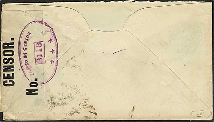 10 c. single på brev fra Mexico d. 15.5.1918 til Chicago, USA. Åbnet af amerikansk censur.