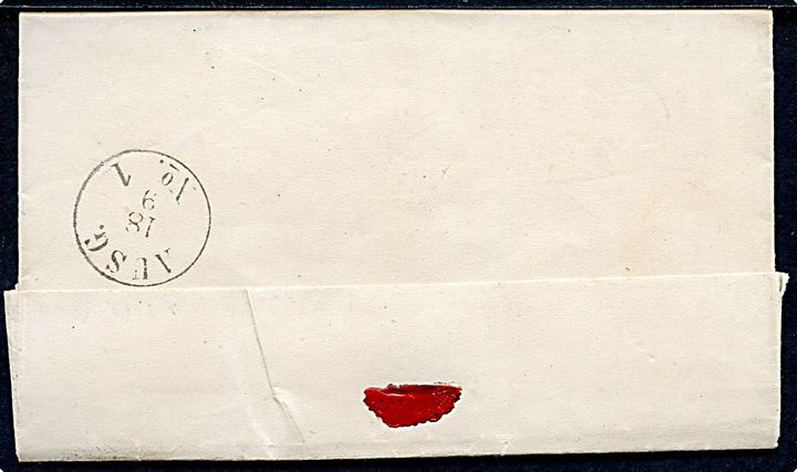 Norddeutscher Postbezirk ½ gr. Ciffer i parstykke på brev med indhold dateret i Oxenvad annulleret Woyens d.  17.9.1870 til Niebüll pr. Deetzbüll. 