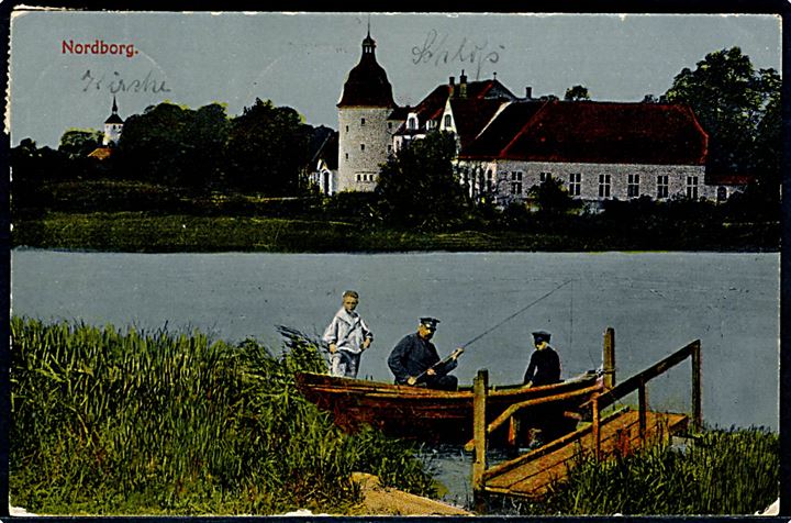 5 øre Chr. X (3) på brevkort fra Nordborg annulleret med bureau Sønderborg - Nørborg sn1 T.03 d. 11.8.1920 til Flensburg. Overfrankeret, da udlands-brevkort en periode var 5 øre billigere end landsporto brevkort.