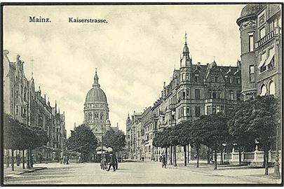 Parti fra Kaiserstrasse i Mainz, Tyskland. L. Feist no. 2978.