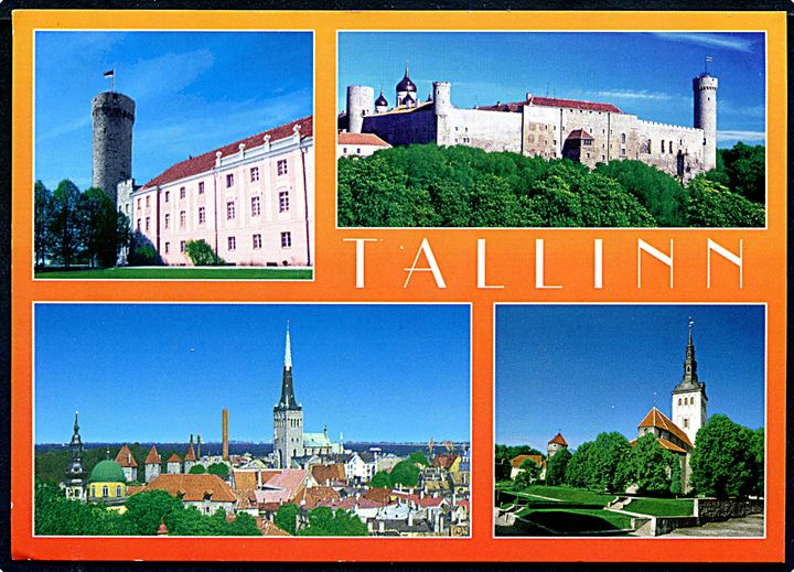 Estisk 2 kr. Egern på brevkort fra Tallinn annulleret med svensk stempel i Stockholm d. 21.9.1994 og sidestemplet M/S ESTONIA / ESTLINE d. 17.9.1994 til Söderhamn, Sverige. Den estiske færge Estonia forliste i Østersøen på rejse fra Tallinn til Stockholm d. 27/28.9.1994 hvor 852 ombordværende omkom og blot 132 overlevede.