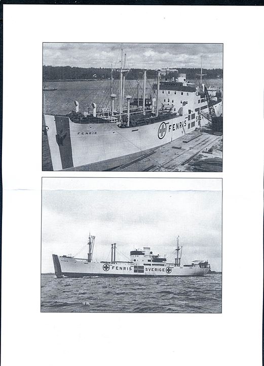 Canadisk 20 c. (2) på luftpostbrev med “O.A.T.” stempel fra M/S “Fenris” i St. John, Canada annulleret med stumt stempel d. 16.9.1943 til Stockholm, Sverige. Censureret med canadisk DB/C.525 og  britisk PC90/1129. “Fenris” sejlede for Svensk Røde Kors med nødhjælp mellem Canada og Grækenland. 