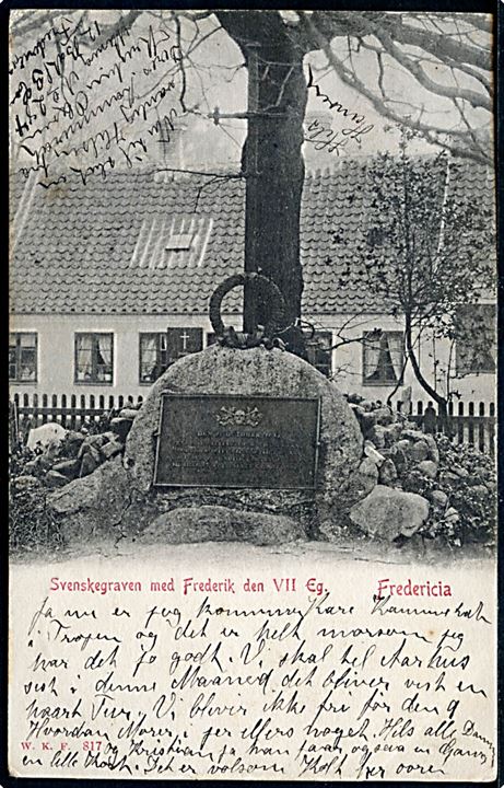Fredericia. Svenskegraven ved Frederik d. VII's Eg. W.K.F. no. 817. 