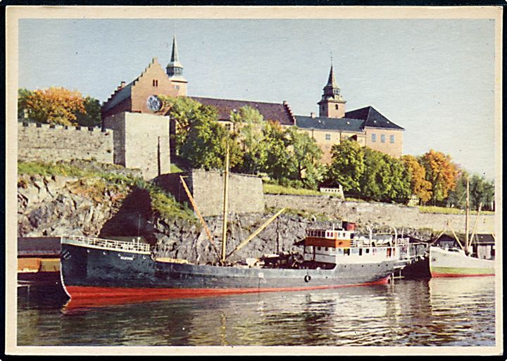 Oslo, Akershus slot og dampskib. Mittet no. 139/0258-6