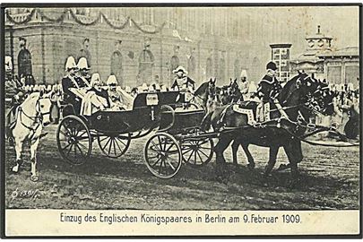 Den engelske konge paa besøg i Berlin d. 9/2 1909, Tyskland. No. 1391/1.