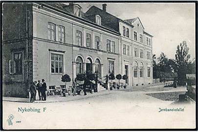 Nykøbing Falster. Jernbanehotellet. P. Alstrup no. 1867. 