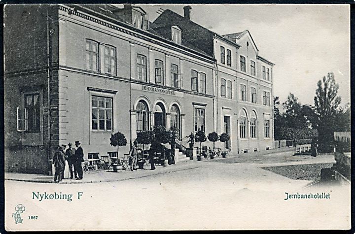 Nykøbing Falster. Jernbanehotellet. P. Alstrup no. 1867. 