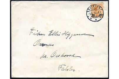 20/30 øre Provisorium på brev stemplet Halkjær d. 9.6.1926 til Orenæs pr. Orehoved. Urent åbnet.