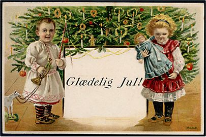 Alfred Mailick: Kort med børn og Juletræ. no. 5784. 