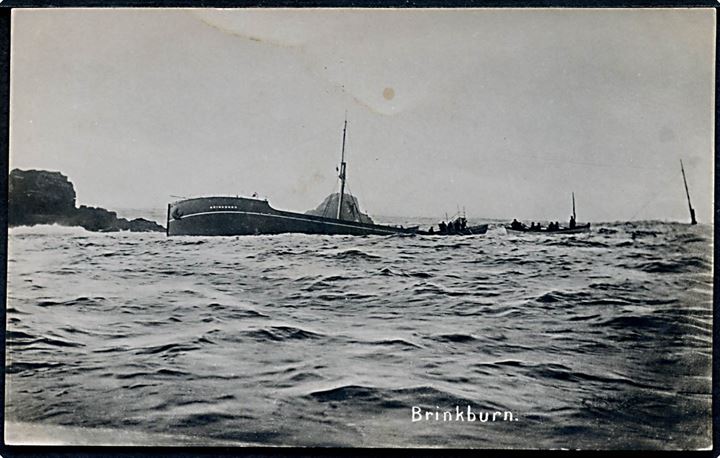 Brinkburn, S/S, vrag af britisk dampskib som forliste ved Maiden Bower Rocks, Scilly i 1895. 