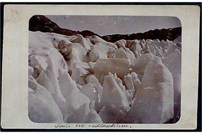 Grønland, parti fra indlandsisen. Fotokort u/no. ca. 1910.