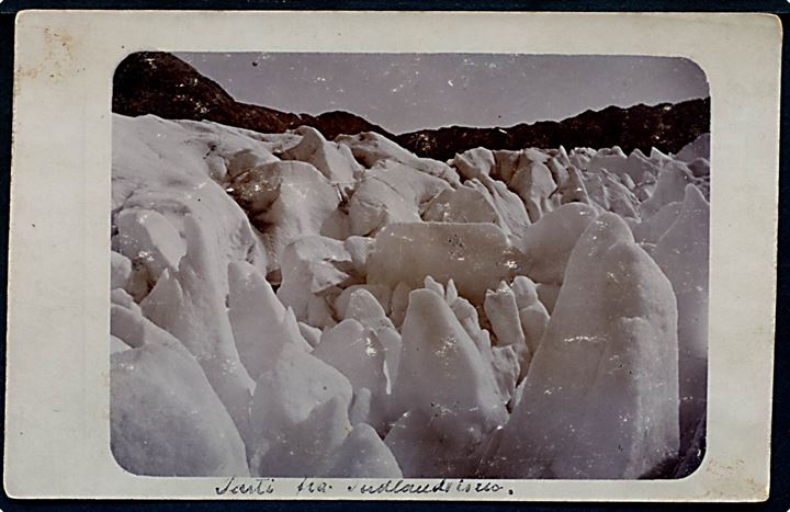Grønland, parti fra indlandsisen. Fotokort u/no. ca. 1910.
