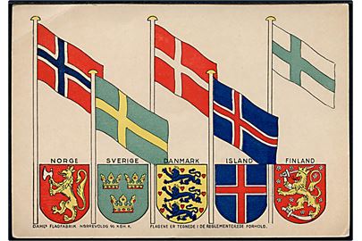 De Nordiske Flag. Flagfabrikken Dahl's u/no. 