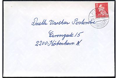 60 øre Fr. IX på brev annulleret med parentes stempel Horsens (Tvingstrup) d. 26.4.1972 til København.